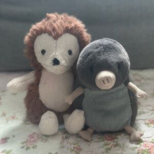 Jellycat Muswell Mole and Willow Hedgehog Bundle